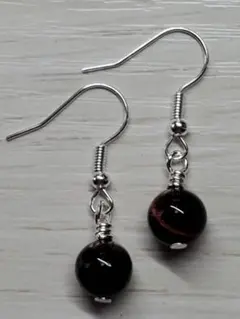 ハンドメイドピアス　レッドタイガーアイ　値下げしました