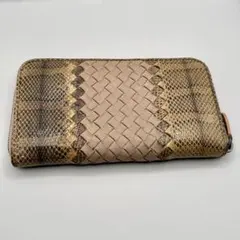 美品】アイソラ isola ダイヤモンドパイソン 長財布 ラウンド
