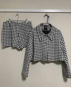 ZARA セットアップ 千鳥格子　ジャケット