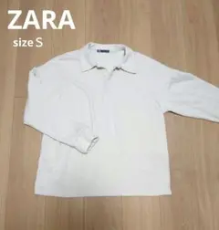 ZARA クリーム色 ポロシャツ S