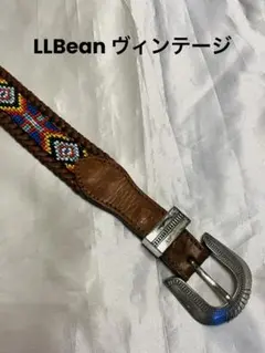LLBean ヴィンテージ　ウエスタンスタイル ビーズ編み込みベルト