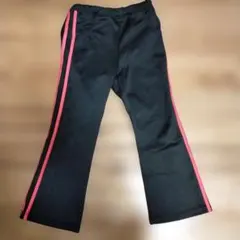 130サイズ♡黒✕ピンクライン ジャージ ズボン