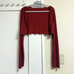 カーディガン 赤 レッド 韓国 レイヤード 春服 レディース