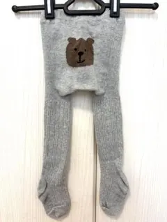 BabyGAP くまさんケーブルニットタイツ ライトヘザーグレー12-24M