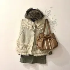 フード付きファー ポンチョ♡*゜