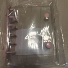 a7 透明 クリア 6リング バインダー ファイル ピンク シール帳 リフィル