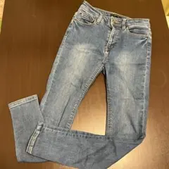 ジーナシス　スキニージーンズ　デニム　裏起毛