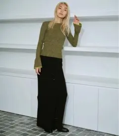 2WAYアルパカタッチニットロングスカート/ワンピースのサムネイル