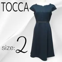 美品☆TOCCA トッカ 【洗える！】 NUMBER ドレス ワンピース 4 - メルカリ