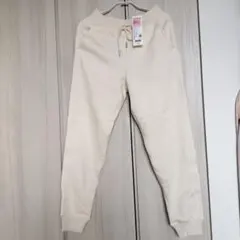 ユニクロ　ヒートテック オフホワイト ボアスウェットパンツ Sサイズ