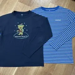 montbell モンベル　ボーダー　くま　ロンT 長袖　2枚　150