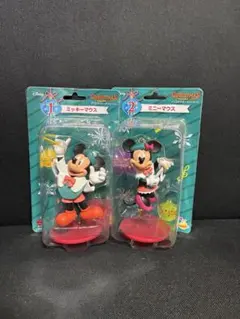 値下げ予定なし　ミッキー・ミニー クリスマスフィギュア 2体セット