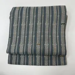 アンティーク名古屋帯 風合い良い竹模様 九寸 正絹 着物 HO-1955