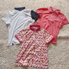 美品　ランバンスポール　ゴルフポロシャツ　3点セット　40 ラインストーンロゴ