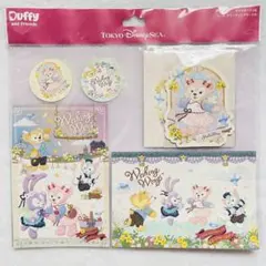 ウィッシングウイングス　ポストカード　シール　グリーティングカード　ダッフィー