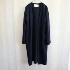 レディース アウター コート ロングコート チェスターコート ネイビー フリー