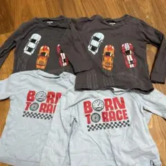 Pekkle 車プリント Tシャツ 4枚セット サイズ2