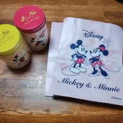 山本海苔店 ディズニー コラボ 空き缶 2種 ショッパー未使用2枚