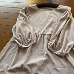 薄紫の7分袖チュニック