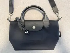 ロンシャン　ル プリアージュ エナジー XS トップハンドルバッグ　ブラック