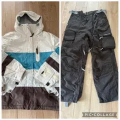 【上下セット】TOWN & COUNTRY &プラネットアース　スノボウェア