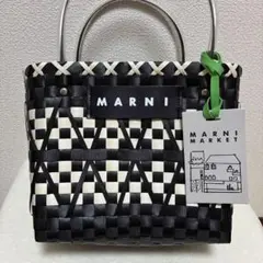 ★MARNI MARKET かごバッグ チェック柄