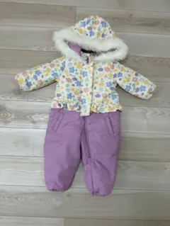 子ども　スキーウェア ジャンプスーツ　花柄