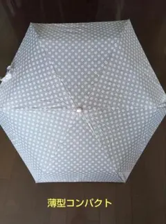 ウォーターフロント☆ポケフラット50ドット柄　折りたたみ雨傘　軽量薄型コンパクトのサムネイル