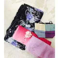 浴衣 ゆかた 帯 2枚 髪飾り バッグ 5点 セット売り まとめ売り