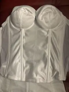 ブライダルインナーホワイトコルセット F70 バストパッド付きガードル