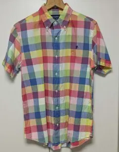 く*ん様 Gymphlex ジムフレックス 日本製 半袖 チェックシャツ L