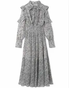 SNIDEL Sustainableプリーツプリントワンピース