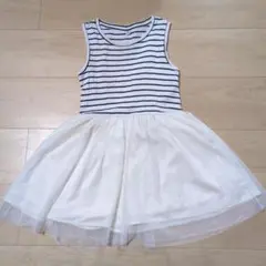 ストライプ柄ノースリーブワンピース 130サイズ