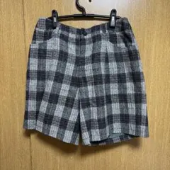 グレー系チェックショートパンツ