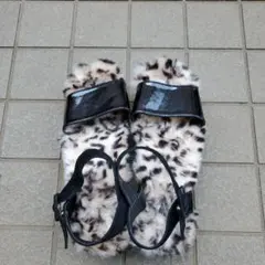 厚底サンダル E hyphen world gallery レオパードファー