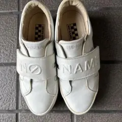 ✨NO NAME ノーネーム 厚底 デカロゴ ベルクロ レザースニーカーのサムネイル