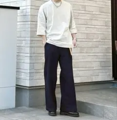 UNIQLO U クルーネックTシャツ七分袖　31beige XL