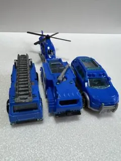 ミニカー　パトカー　ポリスカー　4台セット　ヘリ付き　警察車両　リアル　美品