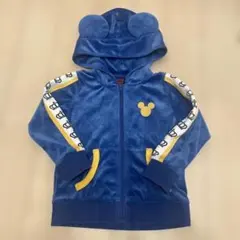 ディズニー　BABY DOLL 100cm ミッキー　耳付　青　パーカー