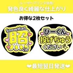 ❤︎２枚セット❤︎　ぷっくり　ファンサうちわ　カンペうちわ　うちわ文字　オーダー　3