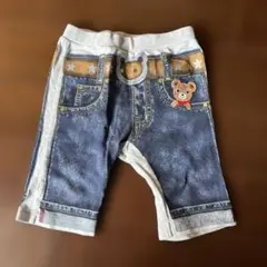 MIKI HOUSE だまし絵　デニム風ハーフパンツ