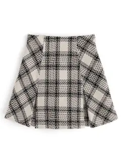 GRL インパン裏地付きツイードチェックミニスカート[tu891] Mサイズ