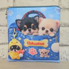 ❤フラットポーチ❤小物ポーチ❤チワワ