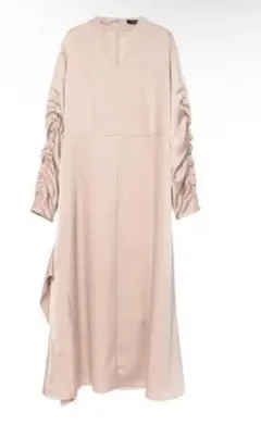 【超美品】アニュアンス anuans アシメデザインサテンワンピースpink