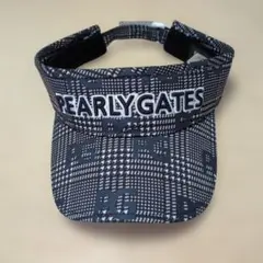 PEARLY GATES チェック柄 バイザー フリーサイズ
