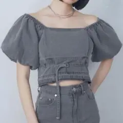 EMODA エモダ デニムオフショルダー トップス