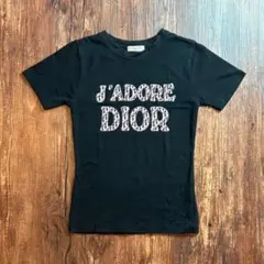 希少 美品 Christian Dior ガリアーノ期 ラインストーン Tシャツ