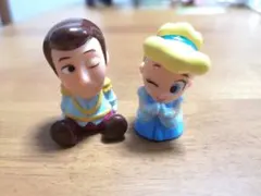 シンデレラ　プリンス　ソフビ2体セット　ディズニー　プリンセス