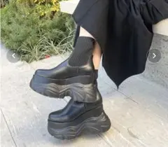 【R&E】厚底ラバーStormソックスショートブーツ Mサイズ
