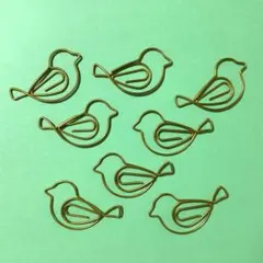 海外　クリップ　8個　鳥